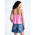 thumbnail image 4 of Free Assembly Women's Embroidered Cotton Tank Top with Peplum Hem, Sizes XS-XXL, 4 of 6