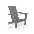 thumbnail image 6 of LuXeo Arcadia Gray HDPE Outdoor Adirondack Chair ( Single), 6 of 10