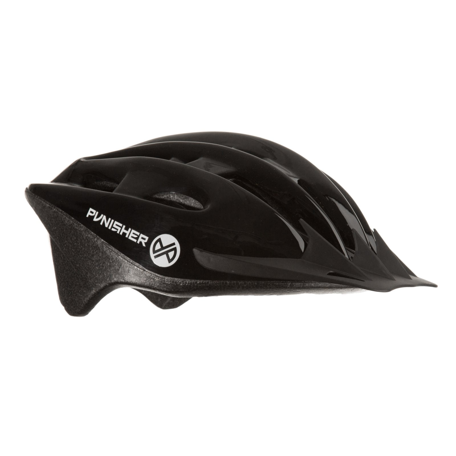 Punisher 18-Vent Adult Cycling Helmet with Imitation In-Mold, Black, Ages 12+ by Punisher Skateboards