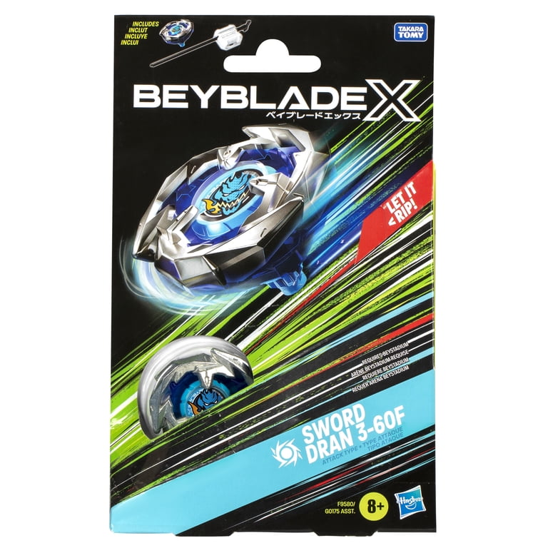 Beyblade, Beyblade X Sword Dran 3-60F Starter Pack with Attack Top