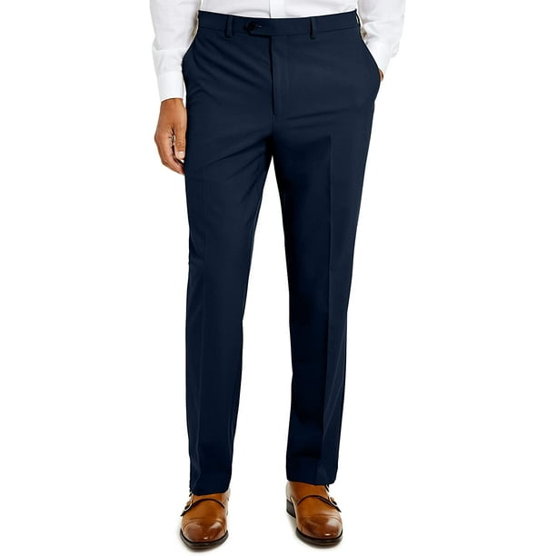 Chaps Flat Front Men's Solid Classic Fit Tailored Suit Separate Pant