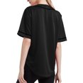 thumbnail image 3 of Ma Croix Women's Baseball Button Down Hip Hop Jersey, 3 of 6