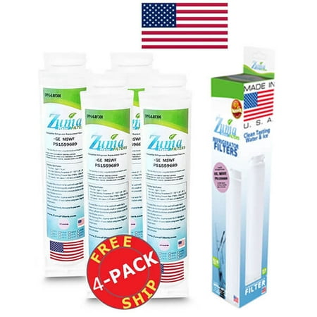 

Zuma Filters™ Brand Refrigerator Water and Ice Filter compatible with GE® 101821B (4 Pack) OPFG4-RF300