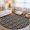 Charcoal, Cream, variant on Round Rugs 4Ft, Palm Trees Round Area Rug Washable Indoor Throw Carpet, Summer Tropical Plants Pattern Rustic Black Soft Non Slip Circle Rug for Kitchen Nursery Room Home Decor Aesthetic