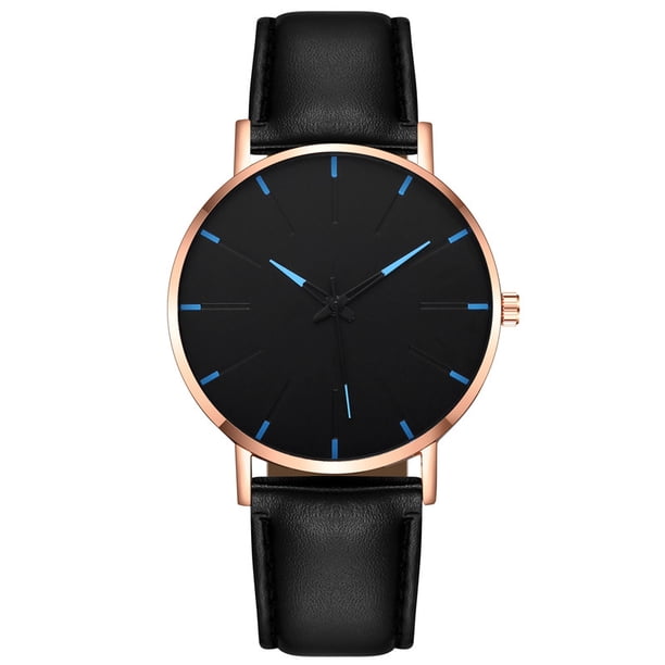 Relojes de hombre con correa fina de cuarzo, reloj luminoso para estudiantes
