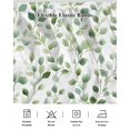 thumbnail image 5 of Eucalyptus Leaves Ruffle Bed Skirt Queen Size Watercolor Leaf Adjustable Elastic Dust Bed Skirts Wrap Around Bedskirt Wrinkle Free Easy Fit with 18 Inch Drop, 5 of 8