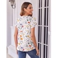thumbnail image 6 of Zeagoo Women Casual T-Shirts Loose Petal Short Sleeve Tops Tunic Babydoll Floral Printed Flowy Summer Blouses, 6 of 6