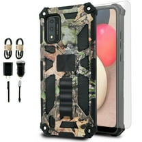 Value Pack   for BLU Wiko Ride 3 3rd Version with Tempered Glass Hybrid Phone Case Magnet Mount Ready Grip Grids Kickstand Slim Shock Bumper Cover