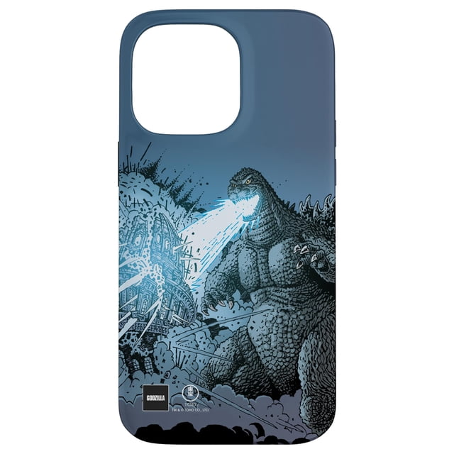 Funda para iPhone 14 Pro Max Ataque de Rayo Caliente Godzilla Arte de Cómic