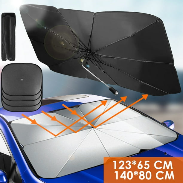 Parapluie de pare-brise de pare-brise de voiture, parapluie de voiture  pliable Couvercle de pare-soleil Protecteur de rayons UV pour vitre avant  de voiture