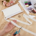 thumbnail image 3 of 10 yardas de cinta blanca con botones a presión, broches de plástico para coser, tiras de broches., 3 of 9