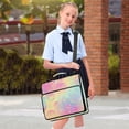 thumbnail image 5 of 3 Ring Zipper Binder with Shoulder Strap Waterproof Trapper Keeper 2 Inch D-Ring 500 Sheets Capacity Colorful Bubbles, 5 of 8