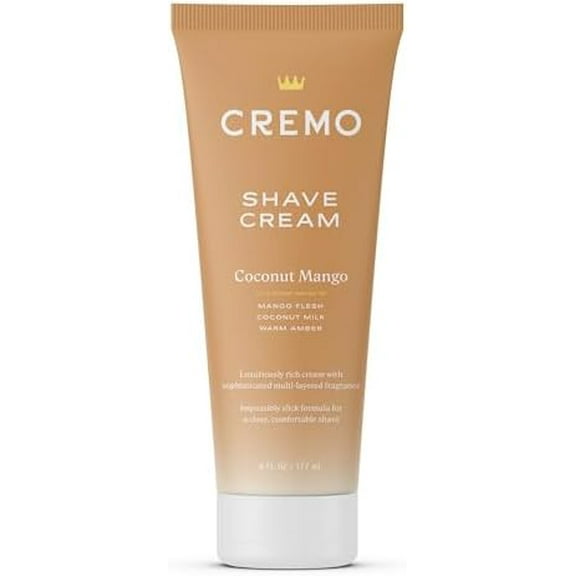 Cremo Cremo Coconut Mango Moisturizing Shave Cream, Astonishingly Superior Ultra-Slick Shaving Cream for Women Fights Nicks, Cuts and Razor Burn, 6 Fl Oz