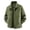 Army Green 2, variant on Men Classic Ribbed Collar Zip Up Jacket, Water Resistant Lightweight Casual Windproof Outerwear Coat
