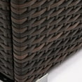 thumbnail image 5 of Wicker Propane Fire Pit Column with Glass Wind Guard, Outdoor Fire Tables with Lid and Rain Cover, Rattan Propane Gas Fire Pit Table 40000BTU for Patio Backyard Deck Balcony, Dark Brown, 5 of 8