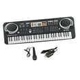 thumbnail image 4 of Teclado de Piano Electrónico de 61 teclas que interactúa con la familia con micrófono juguete educativo de música práctico para fiesta de cumpleaños Negro, 4 of 10