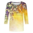 thumbnail image 6 of Vetsdori Juniors 3/4 Sleeve Tops Pullover Summer Graphic Tunic,Dressy Crew Neck Blouses for Womens Trendy, 6 of 6