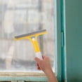 thumbnail image 4 of FRCOLOR  3 -In-1 Cleaning Window Glass Brush Household Bathroom Scrapers Yellow, 4 of 8