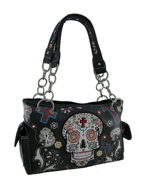 Zeckos Women S Bags Product Image Dod Sugar Skulls Crosses Colorful Concealed Carry Purse