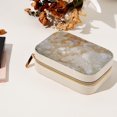 thumbnail image 7 of Marble Velvet Travel Organizer with Removable Compartment - Portable Jewelry Necklace Organizer Box - Gift, 7 of 7