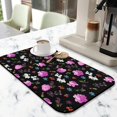 thumbnail image 2 of Washable Rubber Colorful Floral Dish Drying Mats for Kitchen Counter Home Large Coffee Bar Pad Accessories and Decor for Utensils Stemware 19.5''x12'', 2 of 7
