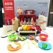 Children Smart Spray Kitchen Toy Cooking Rice Barbecue Table Picnic Music Set Toy For Kids