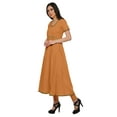 thumbnail image 2 of Moomaya Long Bollywood Designer Kurti WoMen's Solid Maxi Kurta Front Slit Tops, 2 of 6