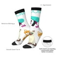 thumbnail image 4 of Fotbe Pet Care Grooming Pattern Long Socks for Men & Women – Breathable & Stretchy Compression Socks, Ideal for Running, Travel, and Everyday Wear Size 5-11, 4 of 6