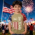 thumbnail image 2 of TIREOW Boys 250th Anniversary USA Shirts 4th of July Shirt American Patriotic Flag 2026 Tshirt 250 Years Birthday Patriotic Tops, 2 of 4