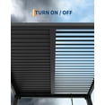 thumbnail image 4 of All-Aluminum Louvered Pergola 12"x 16", Outdoor Pergola with Adjustable Louvered Roof, Reinforced Aluminum Frame, Hardtop Gazebo, 4 of 7