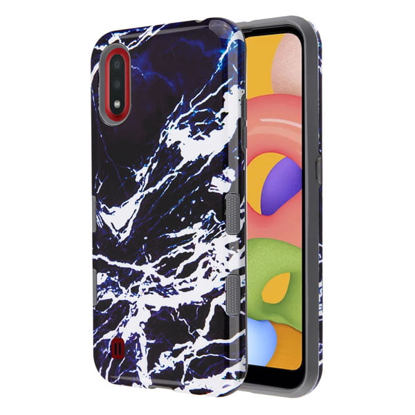 Samsung Galaxy A01 Phone Case Marble Design Pattern Dual Layer & TPU