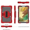 thumbnail image 5 of ELEHOLD Rugged Case for Samsung Galaxy Tab A7 Lite 8.7 (2021) Three-Layer Hybrid Muti-Functional Case with 360° Rotating Kickstand Handstrap Crossbody Shoulder Strap Shockproof Case, Red, 5 of 8