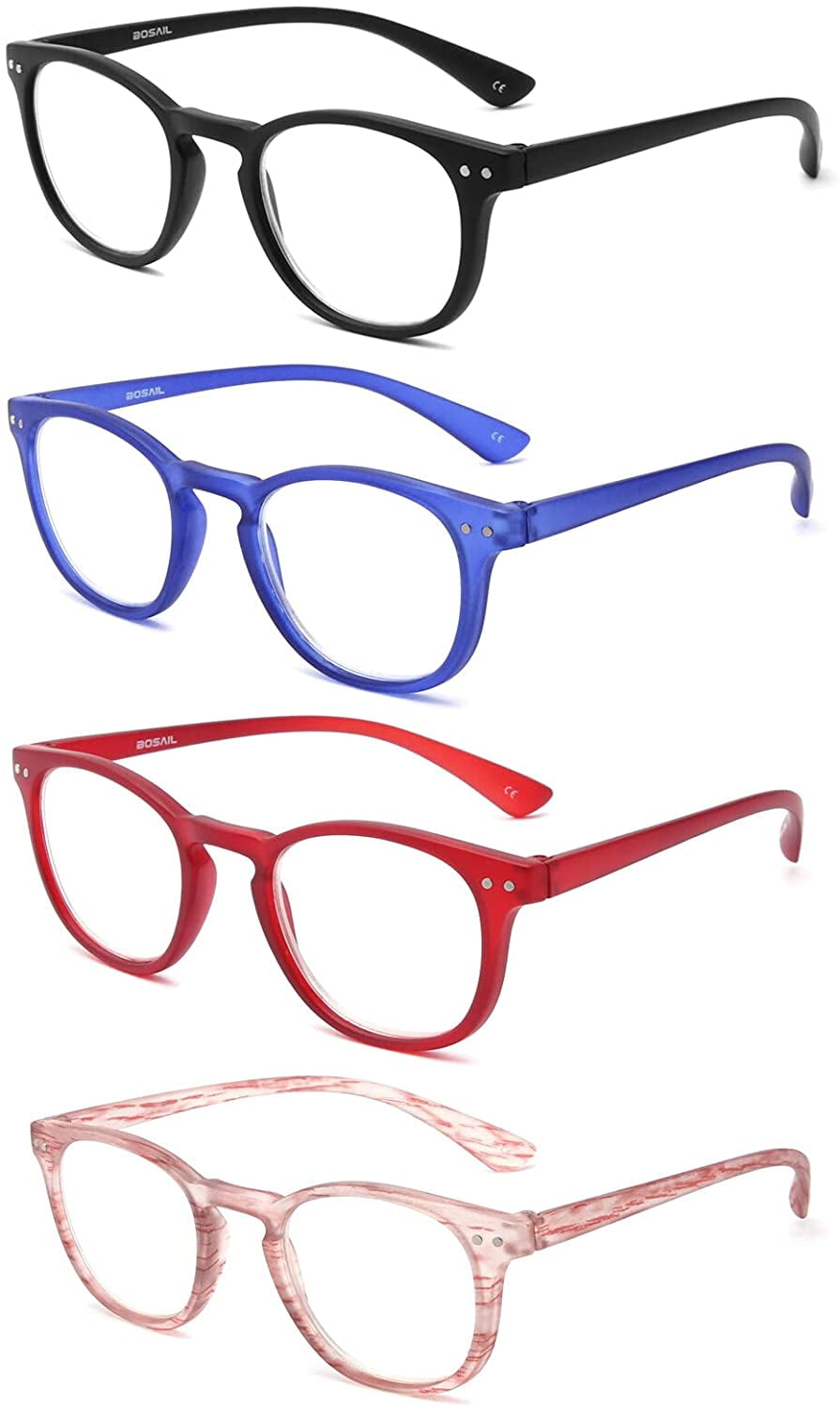 IVNUOYI 6 Pack Reading Glasses Blue Light Blocking with Comfort Spring Hinge,Computer Readers for Men Women,Anti Glare/UV Ray Eyeglasses 2.5 