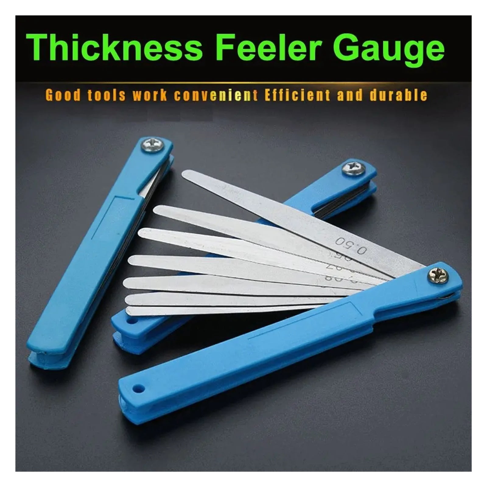 0.02-1mm Thickness Feeler Gauge Metric Feeler Gap Gauge 110*10mm Portable Alloy Steel Measurement Probe Gap Measuring Tools ,Corrosion-Resistant