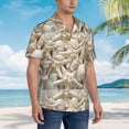 thumbnail image 5 of Easygdp Starfish and Sea Shells Men's Hawaiian Shirts Print Lapel Short Sleeve for Beach, vacation, party, casual occasions - Large, 5 of 9