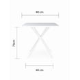 thumbnail image 4 of OFFIHO Mesa Tonnati Blanco cuadrada para exterior, 4 of 6