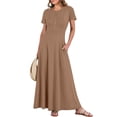 thumbnail image 1 of Vestido largo ANRABESS casual de verano de manga corta para mujer, 1 of 2