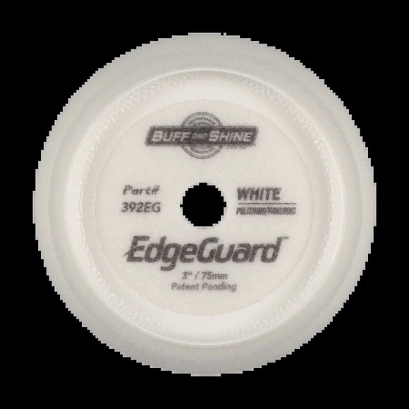 Buff & Shine 3” White EdgeGuard Foam Pad – Complete Professional System for Cutting, Polishing, and Finishing.