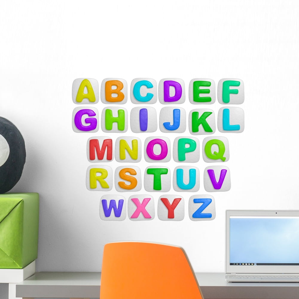 Peel and Stick Alphabet Wall Mural by Wallmonkeys Peel and Stick Graphic (18 in W x 15 in H