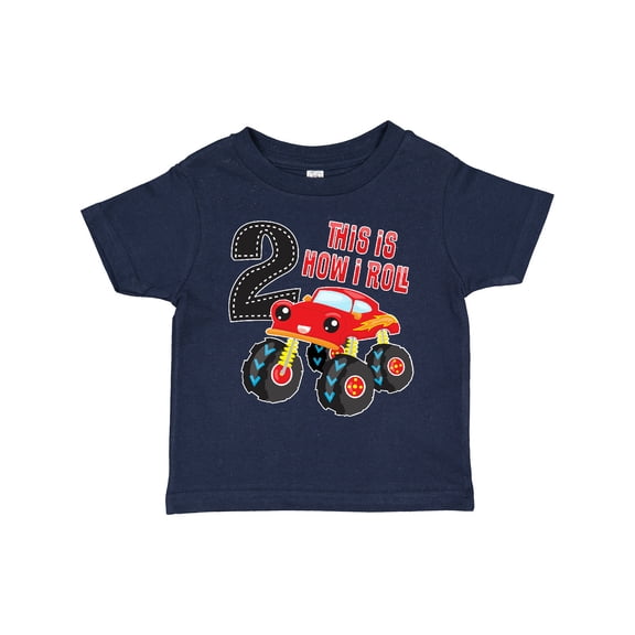 Inktastic Monster Truck How I Roll 2nd Birthday Boys Toddler T-Shirt