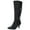 Black, variant on Karen Scott Womens Hollee Fabric WC Almond Toe Knee High, Black, Size 6.5