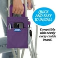 thumbnail image 2 of Crutch Comfort Pouch Bag with Foam Hand Grip Pads (Purple), 2 of 5