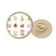thumbnail image 1 of Broche de oro metálico circular Feliz árbol de Navidad Unbranded 2,7 cm, 1 of 3