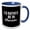 Blue/White, variant on 3drose, Id Rather Be in Florida. White Lettering on Black Background., 15oz Two-tone Blue Mug