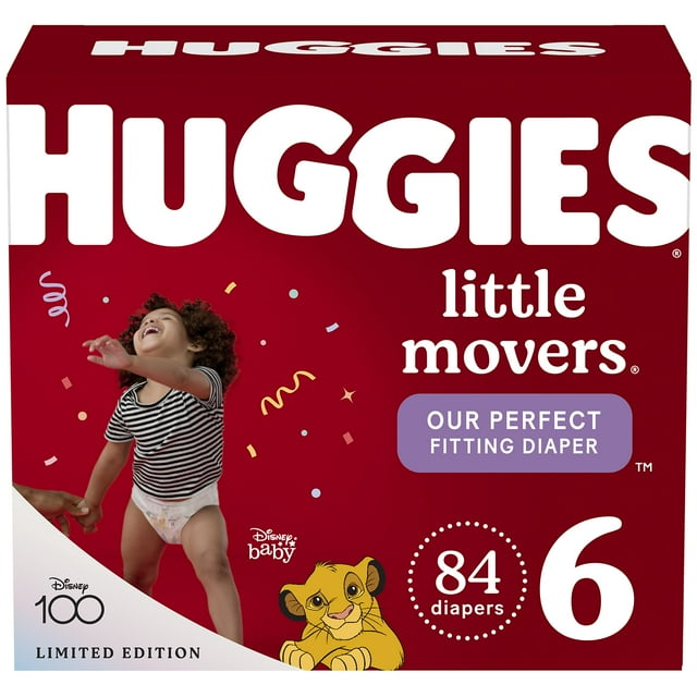 Pañales Huggies Little Movers talla 6 (16+kg) 84 unidades