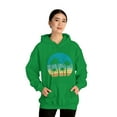 thumbnail image 6 of Palm Tree Retro Sunset Surf Hoodie Unisex Heavy Blend™ Hooded Sweatshirt, 6 of 9