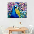 thumbnail image 2 of ONETECH Canvas Wall Art Proud Peacock Pictures Wall Decor Abstract Bird Painting Prints Framed Artwork Decor for Living Dining Room Bedroom Bathroom, 2 of 4