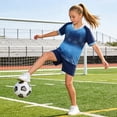 thumbnail image 3 of ITSAME Boys Football Athletic Outfits 2 Piece Short Sleeve Top and Shorts Soccer Uniform Set Navy Size 11, 3 of 8