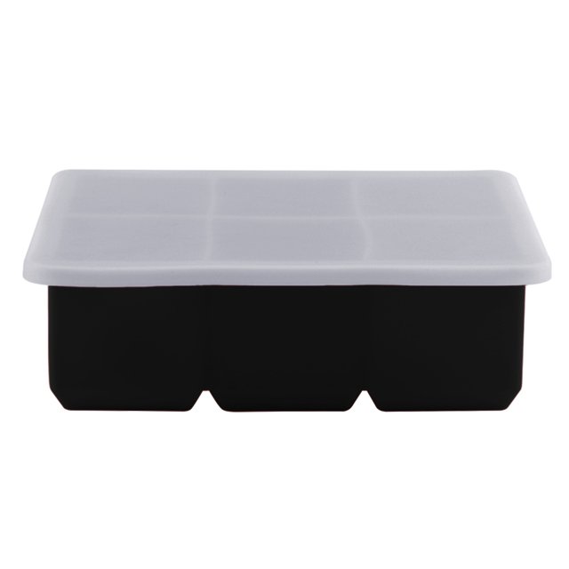 Molde de silicona para hacer cubitos de hielo, 6 cavidades, bandeja para dulces y Chocolate, herramientas de cocina, color negro