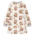 thumbnail image 6 of Girls' long-sleeved dress Monkey and Banana Girls' A-line dress with ribbed cuffs Soft and comfortable, 6 of 6